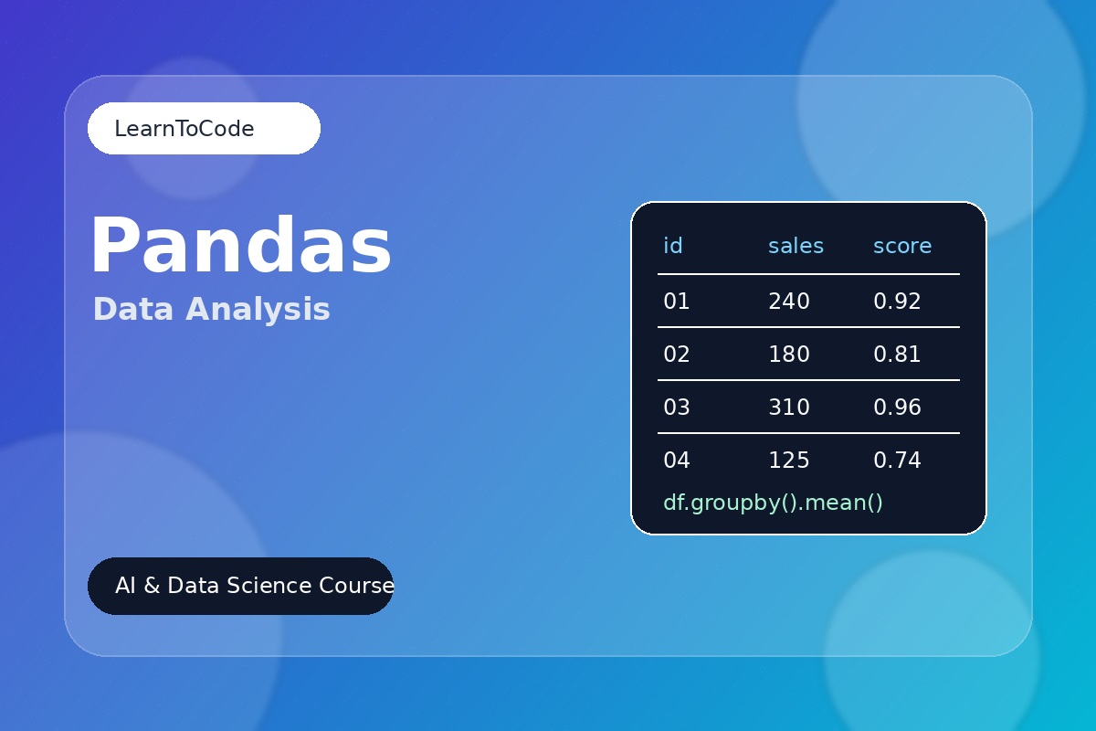 Pandas course για ανάλυση δεδομένων με Python